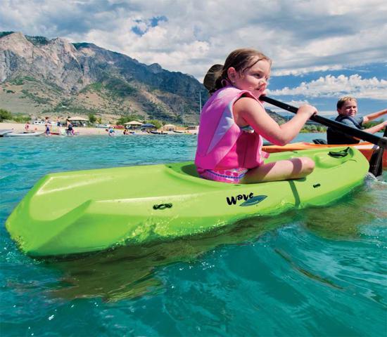 Lifetime Wave 60 Sit-On-Top 6ft Youth Kayak w/ Paddle  Lime Green (90153) - Great recreational activity for kids